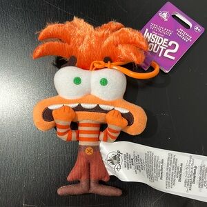 Disney Parks Inside Out 2 Anxiety Keychain Plush New